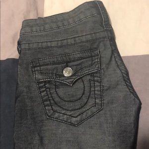 True Religion- black Corduroy bootcut pants
